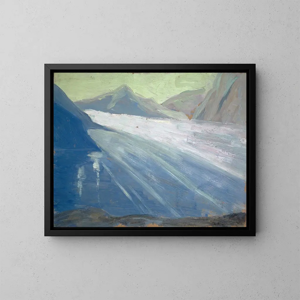 Uitzicht op de Aletschgletsjer II - Ernst Schiess — ingelijst kunstwerk aan de muur