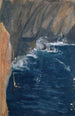 Vague se brisant sur une falaise - Ernst Schiess — weergave van het kunstwerk