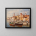 Port Italië - Ernst Stache — ingelijst kunstwerk aan de muur