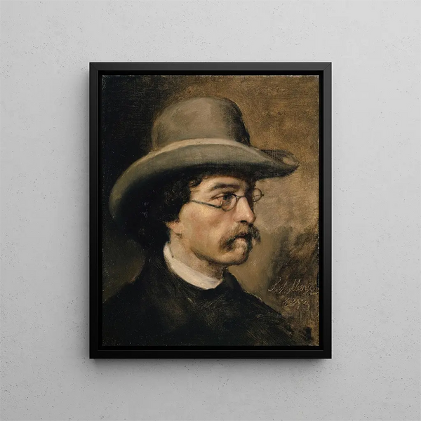 Portrait of the painter Theodor Deschwanden - Ernst Stückelberg — framed artwork on a wall