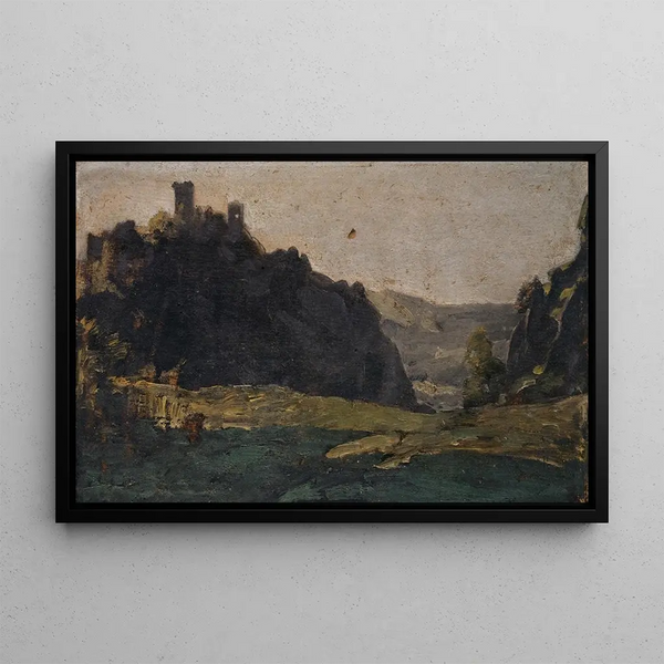 Ruine de Neu-Falckenstein près de Balsthal - Ernst Stückelberg — framed artwork on a wall