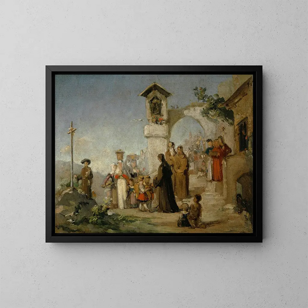 Study for the Feast of Saint Mary - Ernst Stückelberg — framed artwork on a wall
