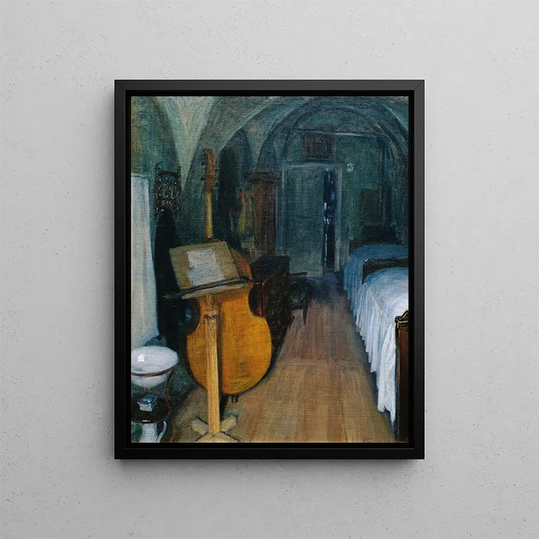 The Double Bass Violin - Ernst Stöhr — framed artwork on a wall