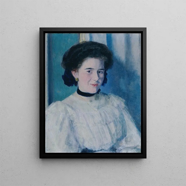 Portrait of a Girl - Ernst Stöhr — framed artwork on a wall