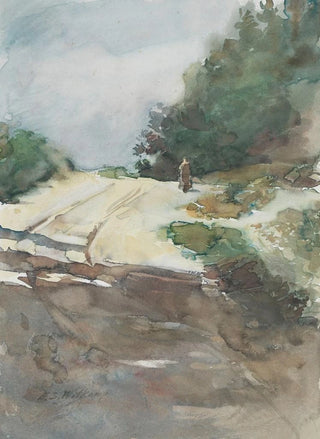 Ernst Witkamp - Zandweg door bosrijk landschap.webp