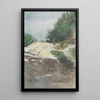 Ernst Witkamp - Zandweg door bosrijk landschap.webp