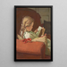 Girl Reading - Ernst Würtenberger — framed artwork on a wall
