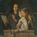Thomas Franzsepp en Monika in het poppentheater Kasperle - Ernst Wrtenberger — weergave van het kunstwerk