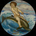 Erote die een dolfijn berijdt - Franz von Stuck — weergave van het kunstwerk