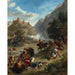 Reproductie van het schilderij Arabische gevechten in de bergen - Eugène Delacroix