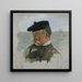 Schets van een portret van Adolf von Becker de schilder - Albert Edelfelt — ingelijst kunstwerk aan de muur