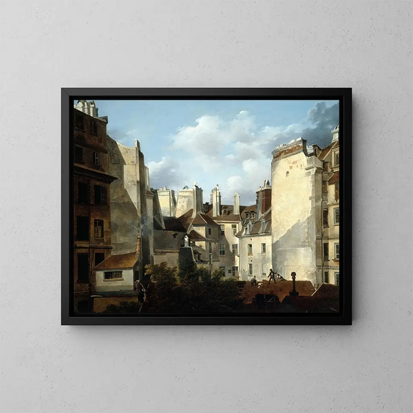 Parisian Roofs - Étienne Bouhot — framed artwork on a wall