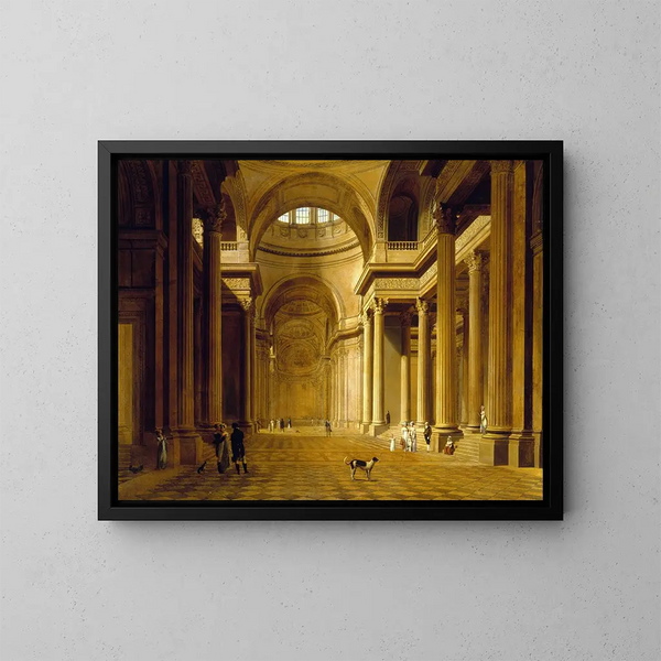 Interior view of the Pantheon - Étienne Bouhot — framed artwork on a wall