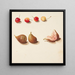 Study of cherries and figs - Johanna Fosie — framed artwork on a wall
