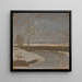 Studie van een winterlandschap met een rivier - Karol Pongrcz — ingelijst kunstwerk aan de muur