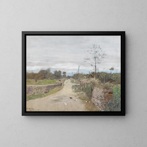 A country road - Eugen Jettel — framed artwork on a wall