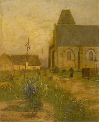 Eugen Jettel - Landscape With A Church And A Graveyard.webp