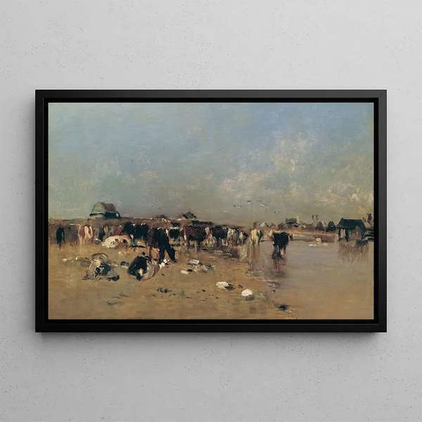 Eugen Jettel - Watering Place on the Waag River.webp