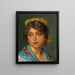 Een jonge Italiaanse vrouw met een gele sjaal - Eugen von Blaas — ingelijst kunstwerk aan de muur