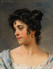 Een mooie Venetiaanse vrouw - Eugen von Blaas — weergave van het kunstwerk
