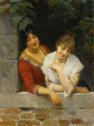Eugen von Blaas - Venetians At The Balcony.webp