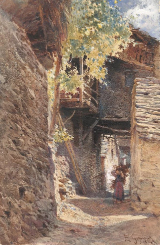 Eugenio Gignous - A Village Street in Northern Italy.webp