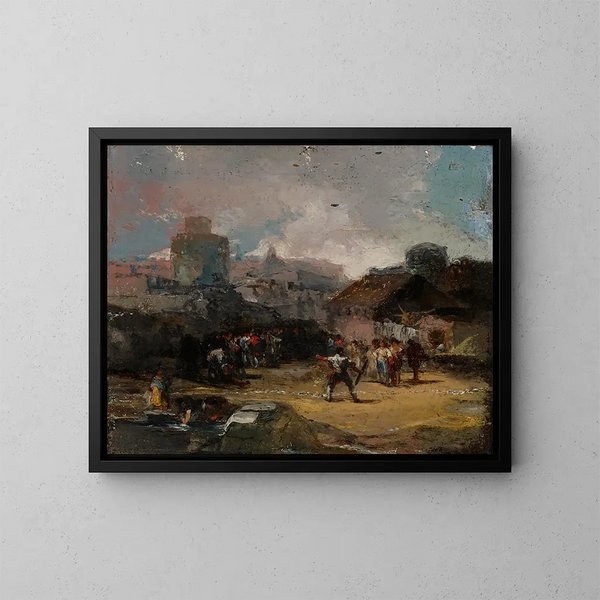 Le Jeu de Barres - Eugenio Lucas Velázquez — framed artwork on a wall