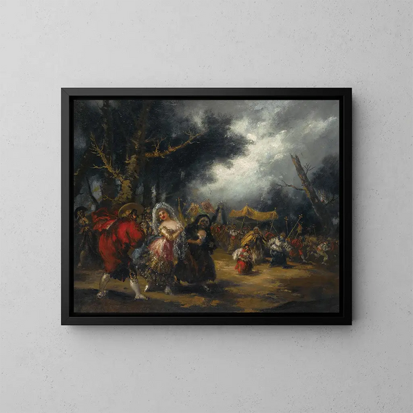 La Procession - Eugenio Lucas Villamil — framed artwork on a wall