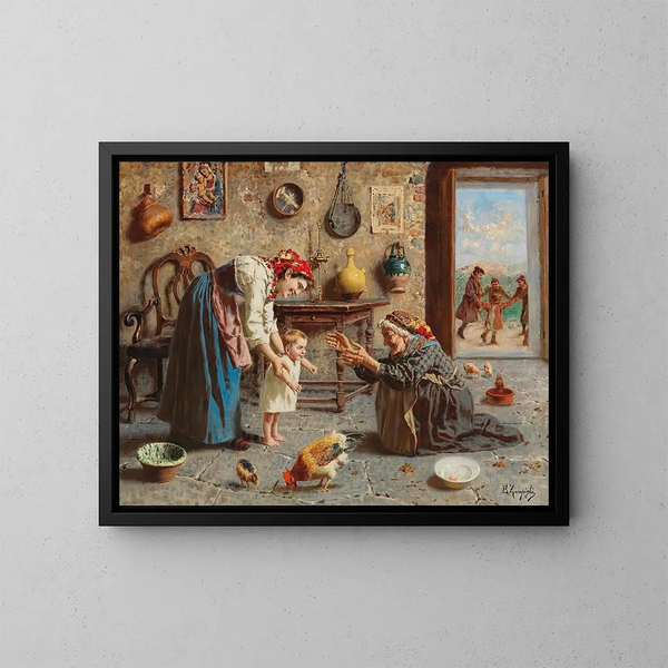 Premiers pas - Eugenio Zampighi — framed artwork on a wall