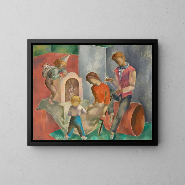 Les Marionnettes - Eugeniusz Zak — framed artwork on a wall