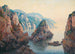 van Calanques bij Bougie in Algerije - Eugène-François-Adolphe Deshayes — weergave van het kunstwerk