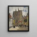 Abbeville Rue et église Saint-Vulfran - Eugène Boudin — ingelijst kunstwerk aan de muur