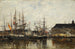 Antwerpen Drie-master Kade - Eugène Boudin — weergave van het kunstwerk