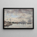 Antwerpen, boten op de Schelde - Eugène Boudin — ingelijst kunstwerk aan de muur