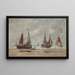 Vissersboten in Scheveningen - Eugène Boudin — ingelijst kunstwerk aan de muur