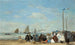 Strandscène in Trouville - Eugène Boudin — weergave van het kunstwerk