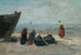 Berck Vissers die uitkijken naar de terugkeer van de boten - Eugène Boudin — weergave van het kunstwerk
