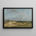 Berck, de duinen bij stormweer - Eugène Boudin — ingelijst kunstwerk aan de muur