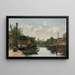 Kanaal in Rotterdam - Eugène Boudin — ingelijst kunstwerk aan de muur