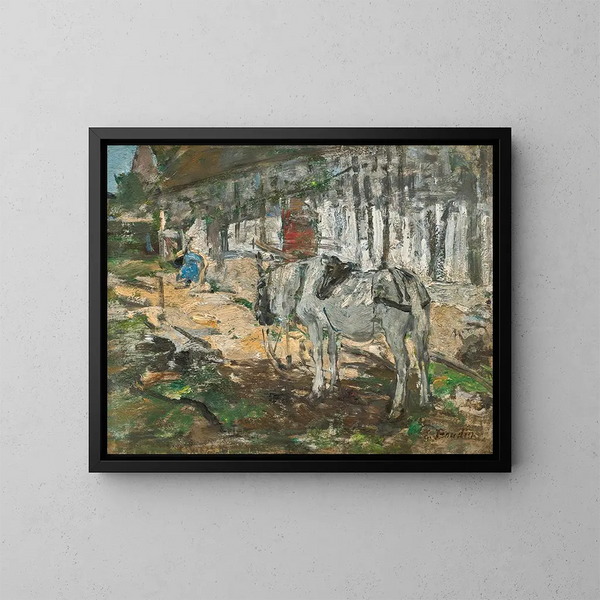 Horse Normandy - Eugène Boudin — framed artwork on a wall