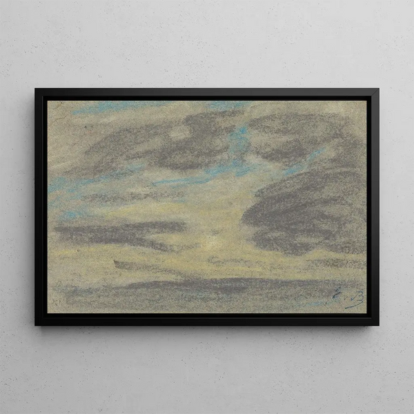 Wolken boven de zee - Eugène Boudin — ingelijst kunstwerk aan de muur