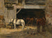 Cour et curie d'un loueur - Eugène Boudin — weergave van het kunstwerk