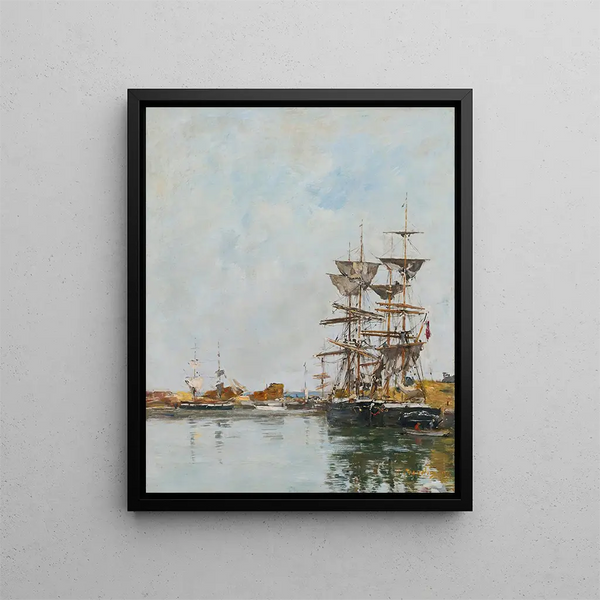 Deauville Le Bassin - Eugène Boudin — framed artwork on a wall
