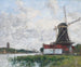 Moulin sur les bords de la Meuse à Dordrecht - Eugène Boudin — weergave van het kunstwerk