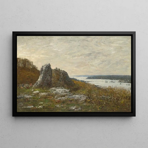 Environs de Brest, monding van de Elorn - Eugène Boudin — ingelijst kunstwerk aan de muur
