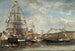 Festival in de haven van Honfleur - Eugène Boudin — weergave van het kunstwerk