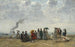 Figuren op het strand - Eugène Boudin — weergave van het kunstwerk