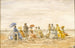 Figuren op het strand van Trouville - Eugène Boudin — weergave van het kunstwerk