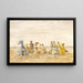Figuren op het strand van Trouville - Eugène Boudin — ingelijst kunstwerk aan de muur