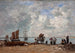 Vissersvrouwen aan de rand van de zee - Eugène Boudin — weergave van het kunstwerk